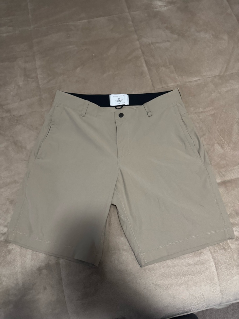 Reigning Champ Men's Khaki Flat Front Shorts